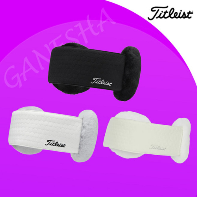 타이틀리스트 여성용 골프 귀마개 윈터테크 겨울 이어워머 귀도리, 블랙, 1개