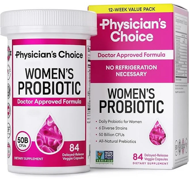 피지션스 초이스 우먼 여성 프로바이오틱 유산균 500억 CFU 84캡슐 (미국배송) Physicians Choice women's Probiotic 50 Billion CFU, 1개, 84정 - 쿠팡