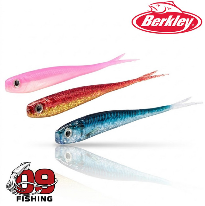 버클리 파워 저크쉐드 5인치 리얼 광어다운샷 UV케이무라 광어웜, 1개, 모터오일 레드