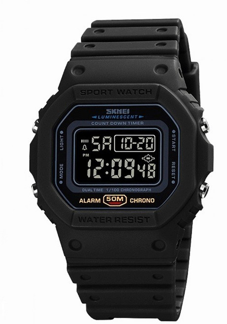 SKMEI 電子手錶 具備50米防水與雙時間顯示功能
