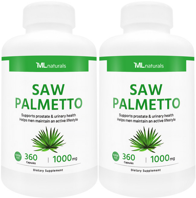 [미국번개배송] 착한명품 마이라이프 내추럴스 쏘팔메토 1000mg (수퍼사이즈), 2개, 360정