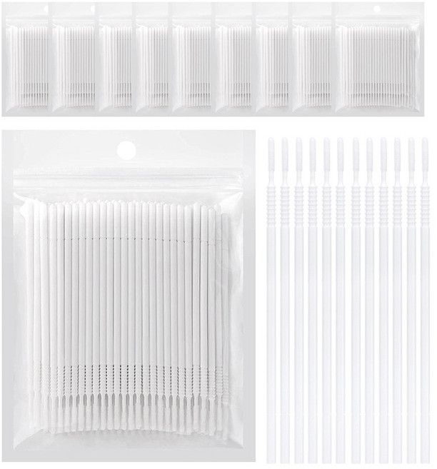 라몽 롱헤드 마이크로 브러쉬 미세작업 브러쉬, 1000개, 화이트