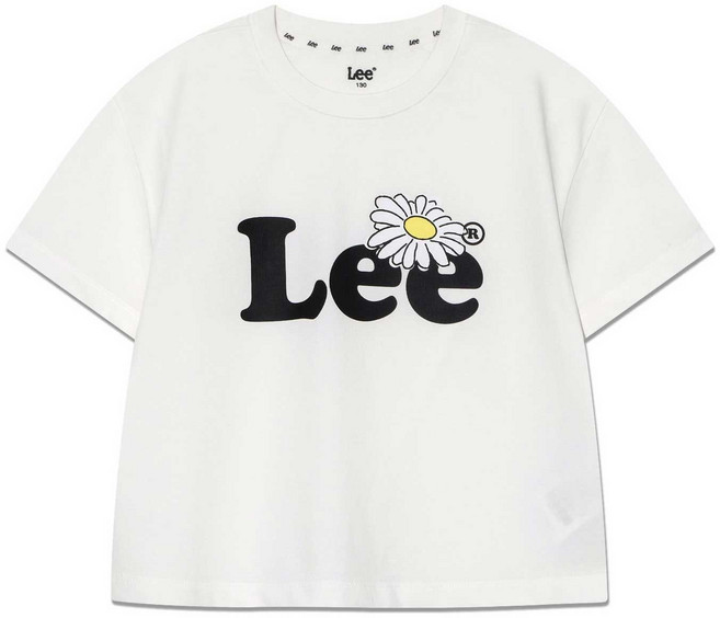 Lee 키즈 뒷트임 티셔츠 화이트 LK2502ST73WH LK2502ST73WH-JS