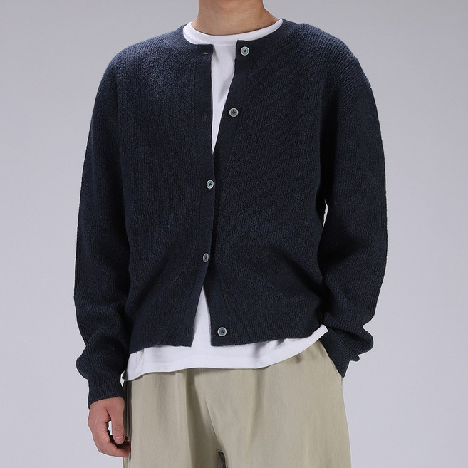 후앙스 소프트 캐시라이크 니트 라운드 크롭 가디건 SBGT-8102