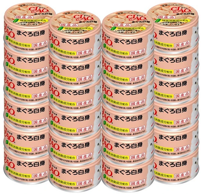 이나바 챠오 화이티캔 고양이간식, 참치흰살, 85g, 24개 - 쿠팡