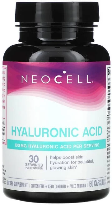 네오셀 NeoCell 히알루론산 캡슐 60정(캡슐 1정당 50mg) NEL-09664, 1개, 60정 - 쿠팡