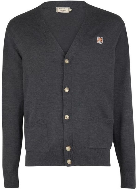 [메이슨 키츠네]22FW100% 퓨어 울 긴소매 카디건HM00011KT1040 H145