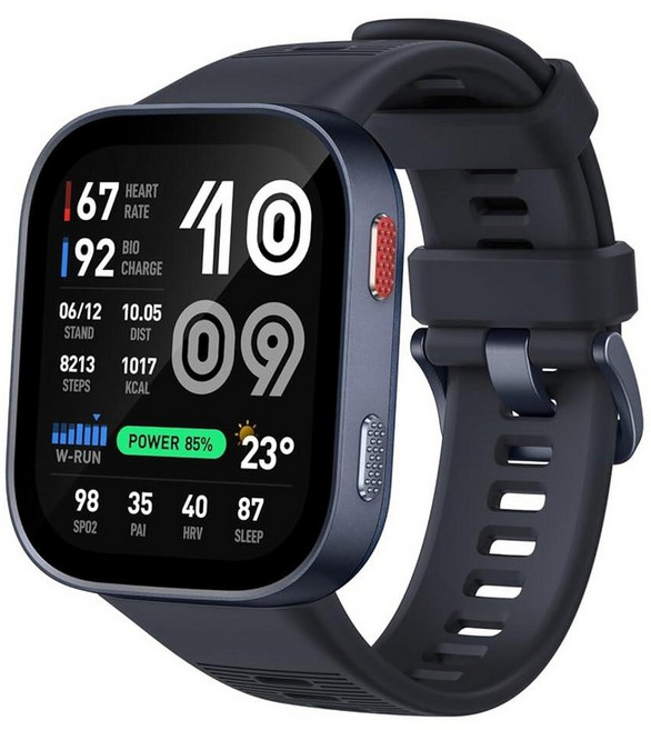 Amazfit 어메이즈핏 Bip 6 스마트 워치 46mm 14일 배터리 1.9인치 AMOLED 디스플레이 GPS 지도 AI 블루투스 통화 문자 건강 피트니스 수면 트래커 140, Bip Max, Dark Blue