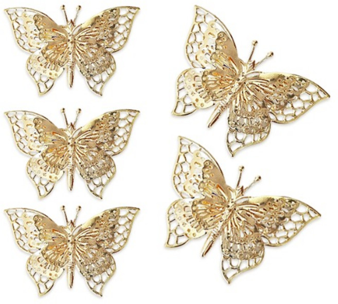 5개) K9 세겹궁중나비 전통 한복 금속장식 명절선물 용돈봉투 포장장식 가채장식 한복악세사리장식 예단장식 외국인선물