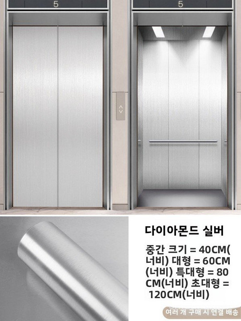 메탈 인테리어 필름 냉장고 리폼용 방화 고온 내성 금속 시트지 접착식 냉장고문 리폼 시트지 스테인리스 스틸 느낌의 고급스러운 디자인 로즈 골드, 다이아몬드 실버