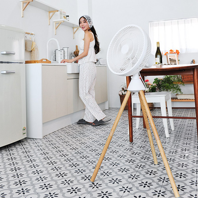 저버 오호 우드 저소음 인테리어 리모컨 선풍기, SH-2025R