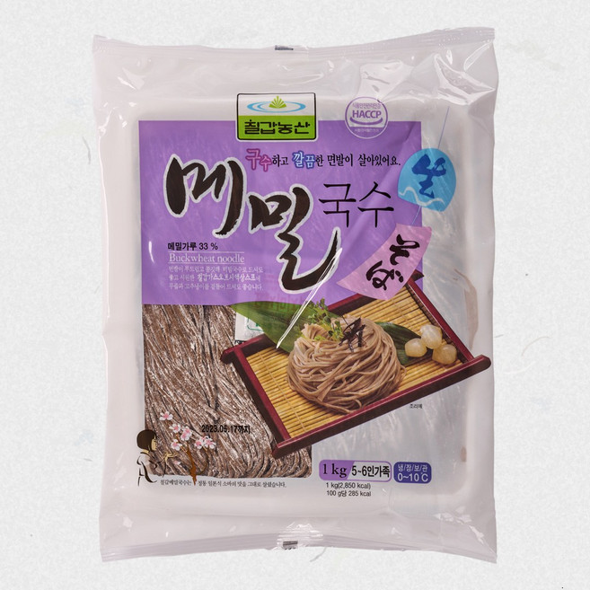 칠갑농산 생메밀국수 1kg (약6인분) X 10개입 BOX, 10개