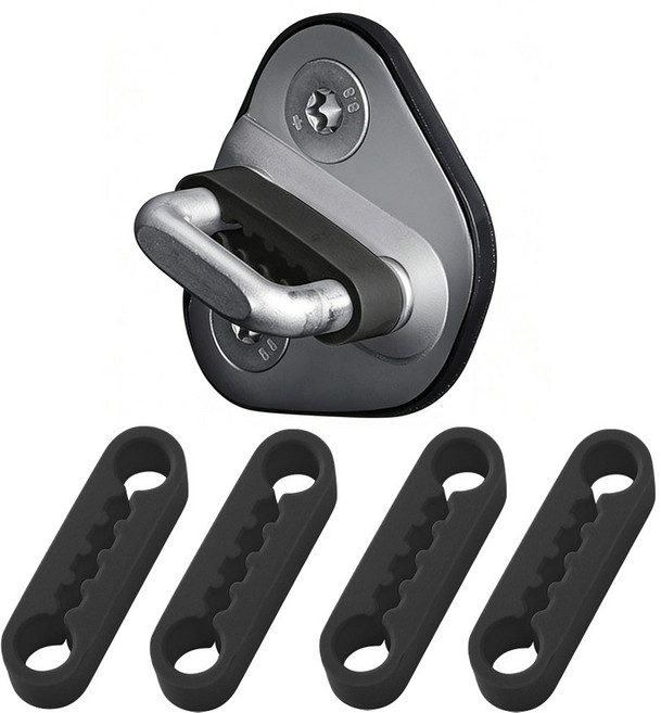 SEAMETAL 충격흡수 자동차 도어 잠금 버퍼 댐퍼 소음방지 실리콘 쿠션 4p 세트, 블랙, 4개