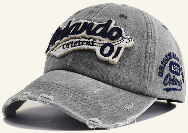 패션파트너 남녀공용 Orlando 캐주얼 빈티지 워싱 야구 모자 피그먼트 자수 패치 볼캡 4color