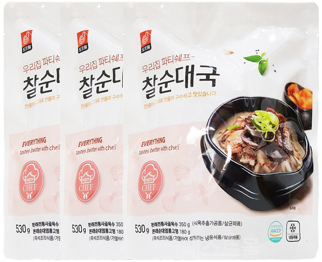 도드람 본래 찰순대국(찰순대), 530g, 3개