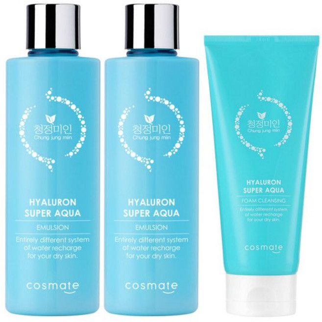 히아루론 대용량 로션 300ml x 2개+폼클렌징 200ml 청정미인, 히아루론 대용량 로션 300ml x 2개+폼클렌징 20, 1개