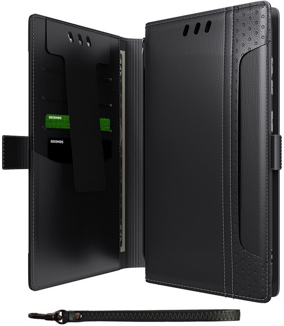 5세컨즈 핸디B 가죽 다이어리 카드수납 지갑 휴대폰 케이스 + 핸디 스트랩 세트