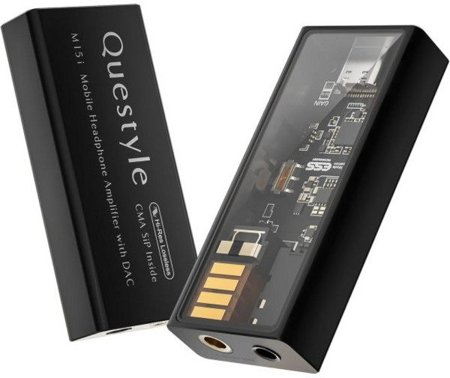 Questyle M15i 헤드폰 앰프 MFi 인증 4.4mm 및 3.5mm 듀얼 출력을 갖춘 휴대용 USB C DAC 앰프 스마트폰PC노트북용 PCM 768kHzDSD512 고, Questyle M15i 헤드폰 앰프 MFi 인증 4., 1)M15i Standard
