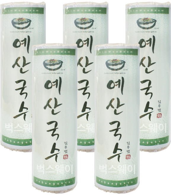 예산국수 중면 1100g, 5개, 1.1kg