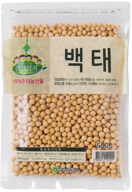 정남농협 잡곡 백태, 500g, 1개