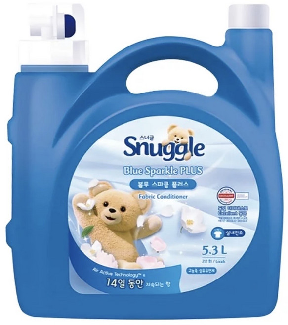 Snuggle 藍色閃耀PLUS 衣物柔軟精 14天持久香氛 5.3L, 1桶