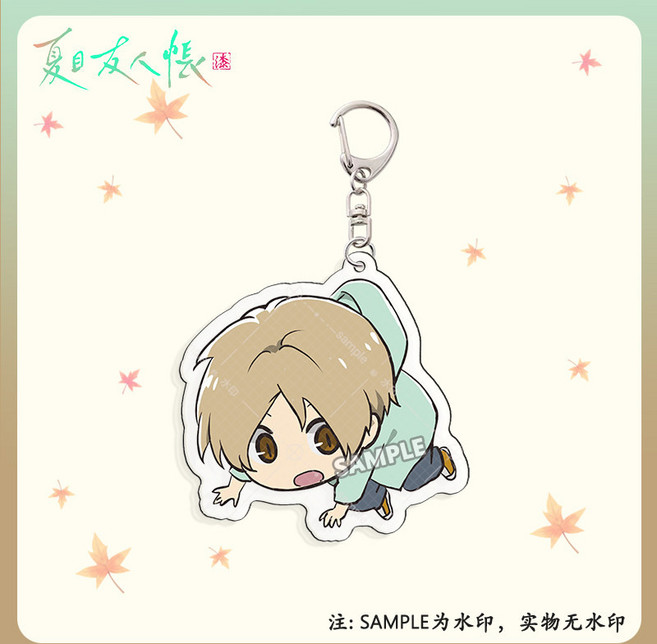 나츠메 우인장 프린팅 아크릴 키 체인 홀더 열쇠고리, 1개, A 5.5cm