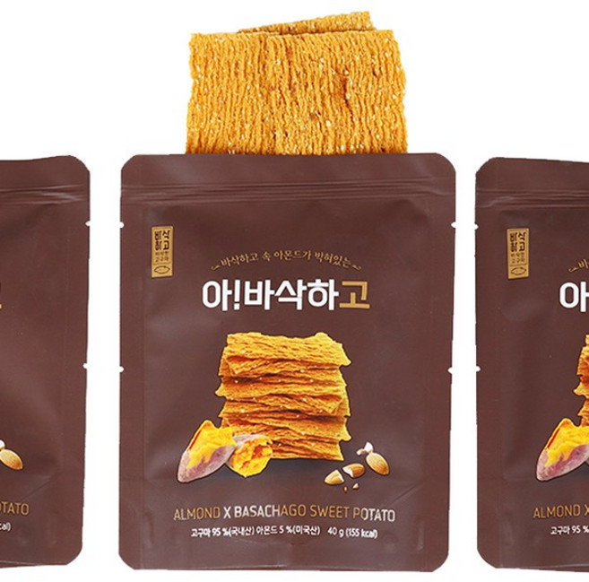 아몬드 바삭하고 고구마칩 아바삭하고, 10개, 40g