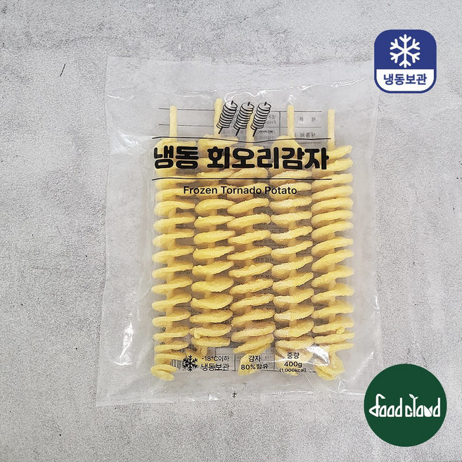 바삭한 회오리 감자 토네이도 감자 (80gx5개), 400g, 4개