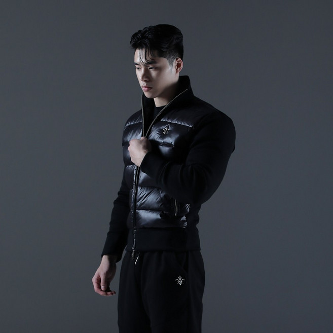 카미드 남자니트패딩 남자경량패딩 스웨이드점퍼