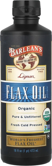 발린스 리그난 오가닉 아마씨 oil ALA 불포화지방산 샐러드오일 473ml, 1개 - 쿠팡