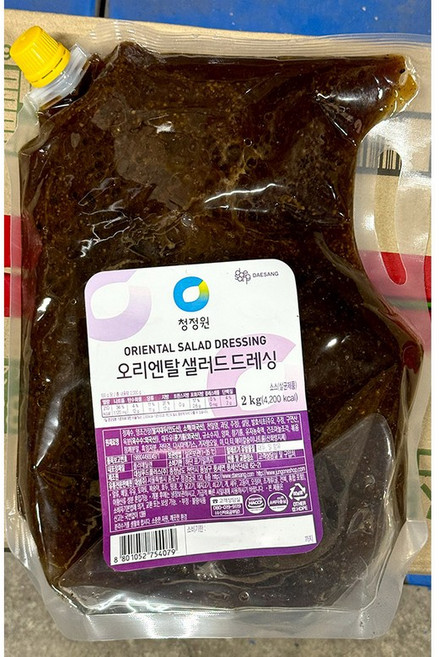 오리엔탈드레싱 (청정원 2K) 가정집/양식당/업소용/샐러드용, 1개, 2kg