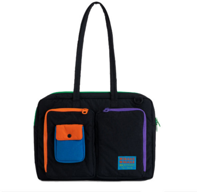 위글위글 가방 파우치 노트북 투웨이백 - Black