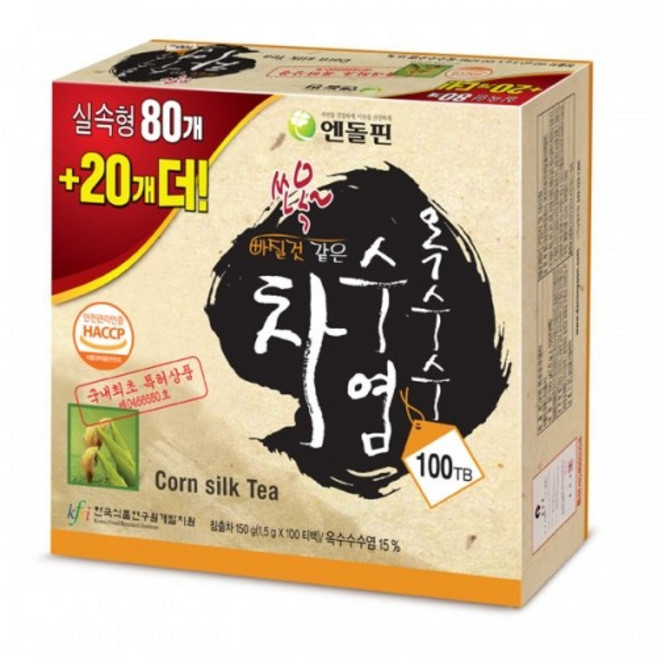 (다농원) 엔돌핀 옥수수수염차 100티백 전통차 차류, 1개, 150g