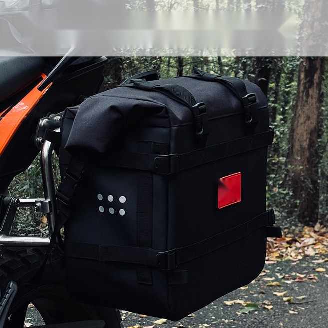 OD 트라이엄프 호환 스트리트윈/스피드트윈/T100/T120/스크램블러 튜닝 레트로 사이드 백 가방 새들백, 브래킷 포함 왼쪽 20리터