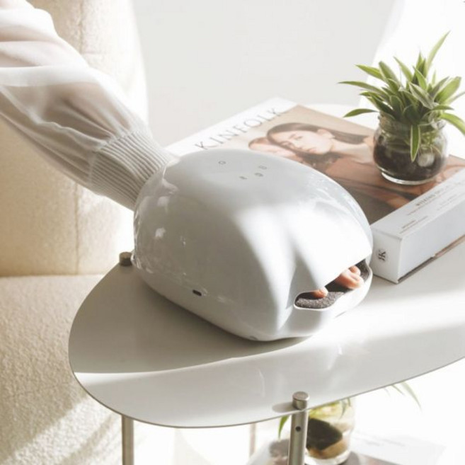 단미 손마사지기 공기압 온열 무선 핸드 안마기 DA-HAM01, 핑크