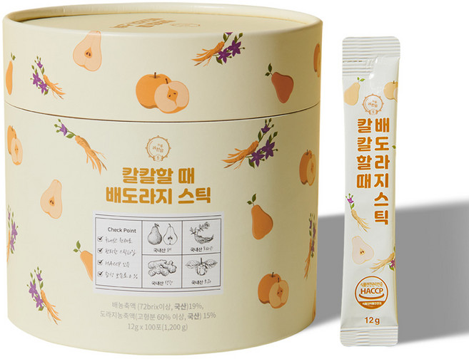 려원담 칼칼할때 배도라지 스틱, 1.2kg, 4개