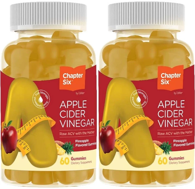 챕터식스 애사비젤리 씹어먹는애사비 애플사이다비니거 구미 젤리 60개입2통, 60정 - 쿠팡