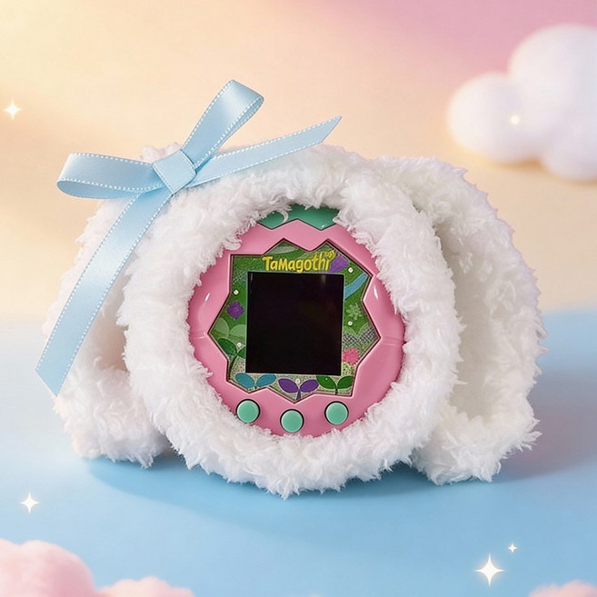 리빙스윗 다마고치 파라다이스 핸드메이드 케이스, 흰색강아지, 1개, -