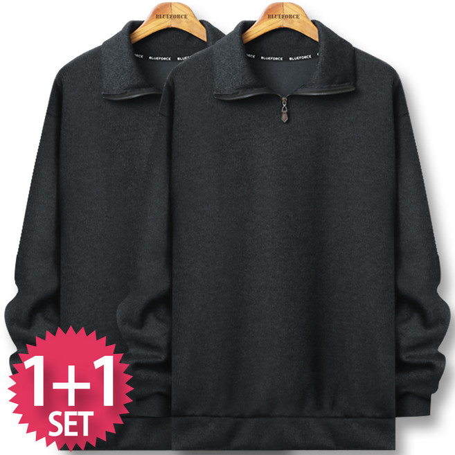 블루포스 얼렌디 아노락 니트티 1+1세트 2장 묶음 티셔츠 [국내생산]