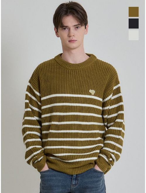 [골라(GOLA)] STRIPE KNIT PULLOVER