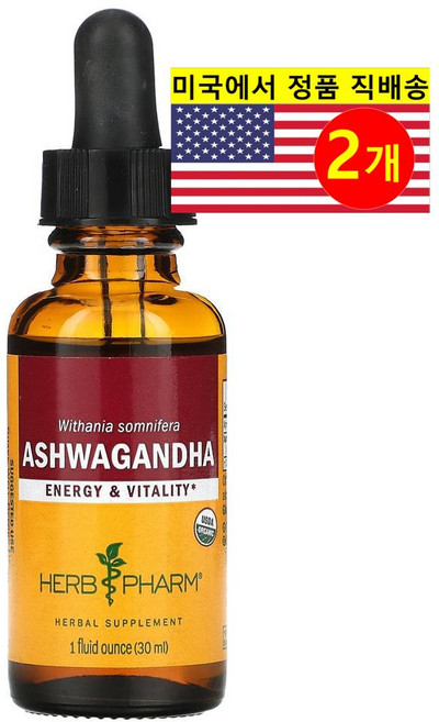 Herb Pharm 아슈와간다 추출 626mg 리퀴드 Ashwagandha, 2개