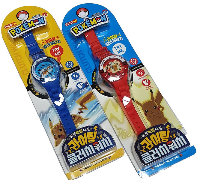 포켓몬 라이팅클러치워치/ 회전베젤 캐릭터손목시계 완구 생일 졸업 입학 크리스마스 어린이선물