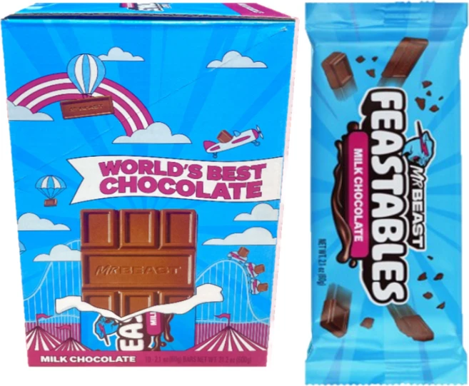 피스터블 미스터비스트 밀크 초콜릿, 10개, 60g - 쿠팡