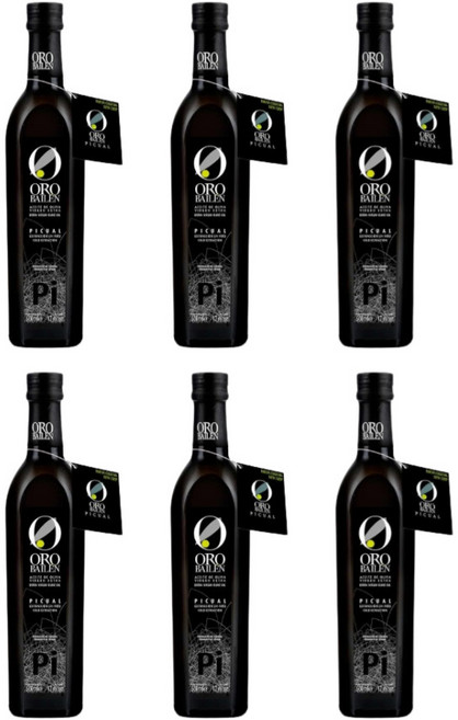 오로바일렌 바이오 피쿠알 올리브오일 500ml X6병 냉추출 엑스트라 버진 스페인 유럽 식료품, 6개