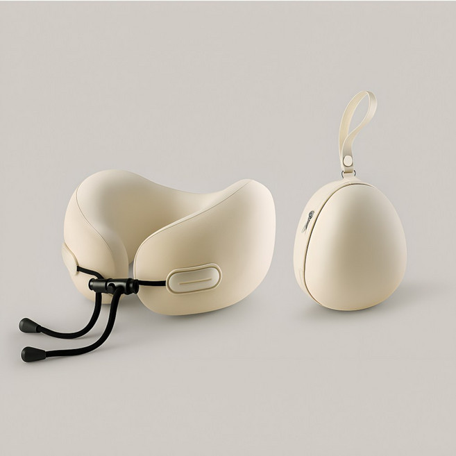 데이엔 여행용 U자형 메모리폼 목쿠션 목베개, 베이지