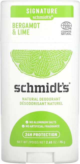 Schmidt's 천연 데오드란트 베르가모트 & 라임 75g(2.65oz), Schmidts천연데오드란트베르가모트라임75g265oz, 75g, 1개 - 쿠팡