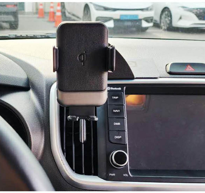 기아 레이 휴대폰 위치 핸드폰거치대+무선충전기 세트 호환용, 레이전용 거치대 + 15W무선충전기, 1개