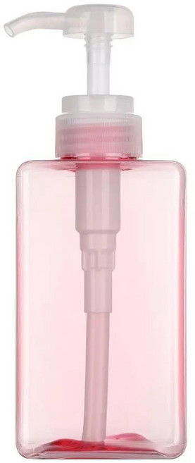 투명 사각형 액체 펌프 병 홈 욕실 샤워 젤 샴푸 손 제 플라스틱 비누 디스펜서 100 250 450 650ml, [13] pink-100ml-, 1개, pink-100ml-
