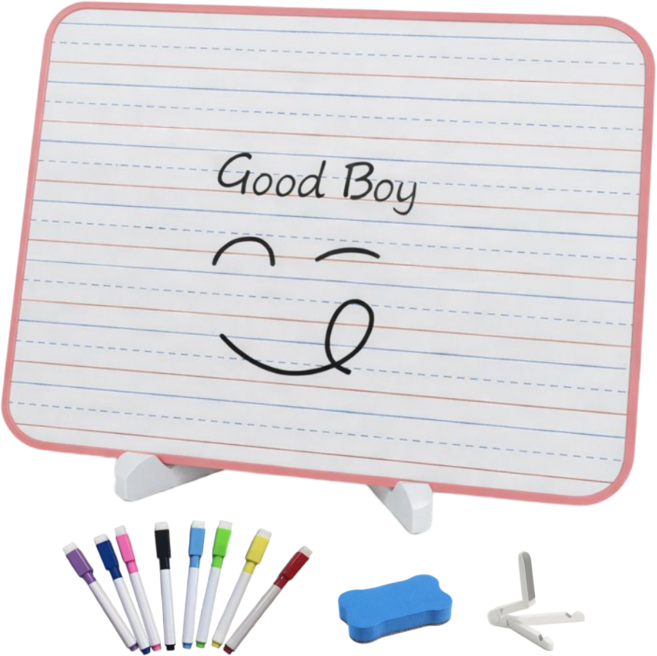 제니미엘 영어 미니 화이트보드 양면 자석 메모보드 휴대용 스탠드형