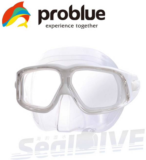 海豹潛水 PROBLUE MS-2811W 低容積 潛水面鏡 水肺潛水, 透明